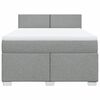 vidaXL Krevet box spring s madracem svjetlosivi 140x200 cm od tkanine