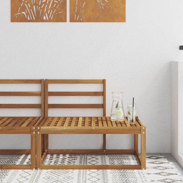 vidaXL Vanjski krajnji kauč Prirodna 91 x 63 x 73 cm