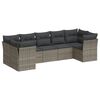 vidaXL 7-dijelni set vrtnih sofa sivi od poliratana