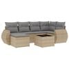 vidaXL 7-dijelni set vrtnih sofa od poliratana s jastucima bež