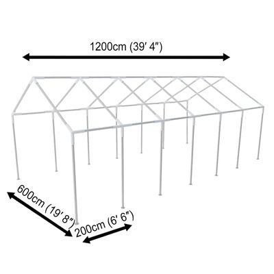 Čelični okvir za šator za zabave od 12 x 6 m