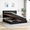 vidaXL Krevet s prostorom za pohranu s LED-om Crna 180 x 200 cm