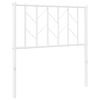 vidaXL Metalno uzglavlje za krevet, bijelo, 80 cm
