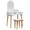 vidaXL Set toaletnog stolića FAUSKE 4 pcs Bijela 76 x 50 x 143 cm