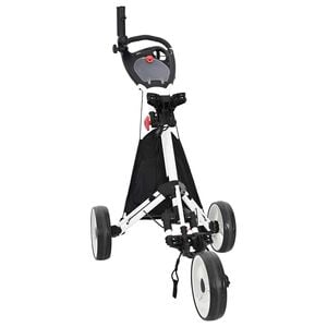 vidaXL Golf Trolej Crna i bijela Aluminij Sklopivo