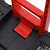 vidaXL Kolica s kutijom za alat crno-crvena od polipropilena
