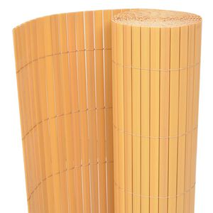 vidaXL Dvostrana vrtna ograda PVC 90 x 300 cm žuta