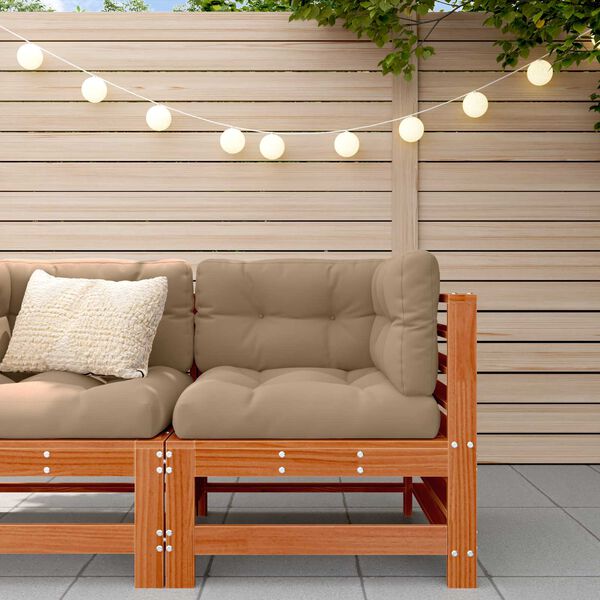 vidaXL Vrtni kutni kauč Masivna borovina Vosak Smeđa