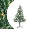 vidaXL Umjetno Božićno Drvo s Snježnim Flokom i LED Svjetlom 120 cm