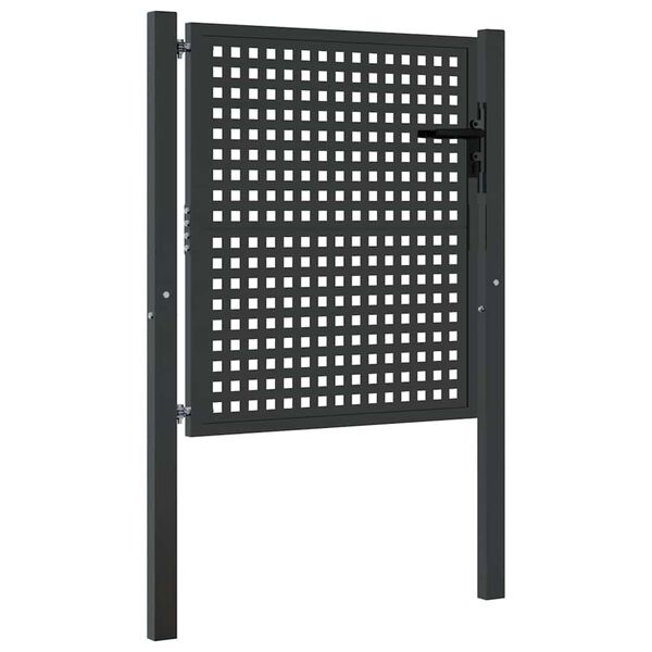 vidaXL Vrtna vrata antracit 100x100 cm čelik