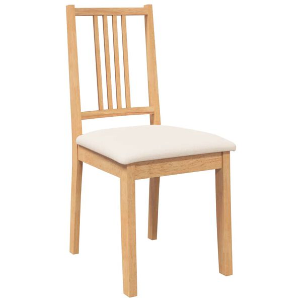 vidaXL Blagovaonske stolice s jastucima 2 kom prirodna guma od punog