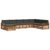 vidaXL Set vanjskih sofa 8 kom. Prirodna i antracit