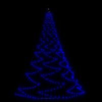 vidaXL Zidno drvce s metalnom kukom 260 LED plave 3 m