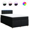 vidaXL Krevet box spring s madracem crni 120 x 190 cm od tkanine