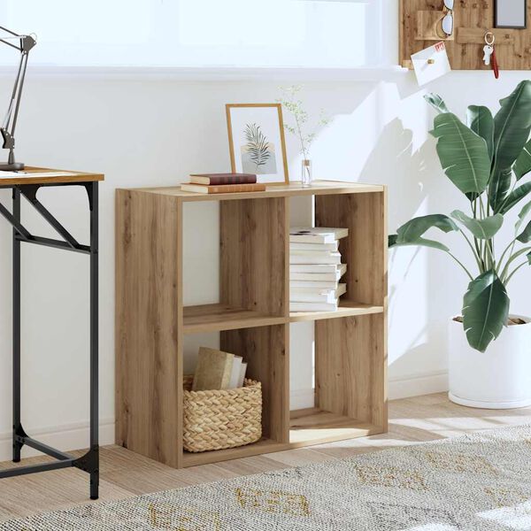 vidaXL Regal za knjige boja artisian hrast 68,5x32x68,5 cm drveni