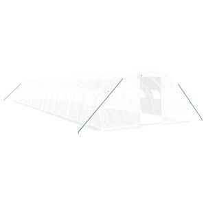 vidaXL Staklenik s čeličnim okvirom bijeli 72 m&sup2; 18 x 4 x 2 m