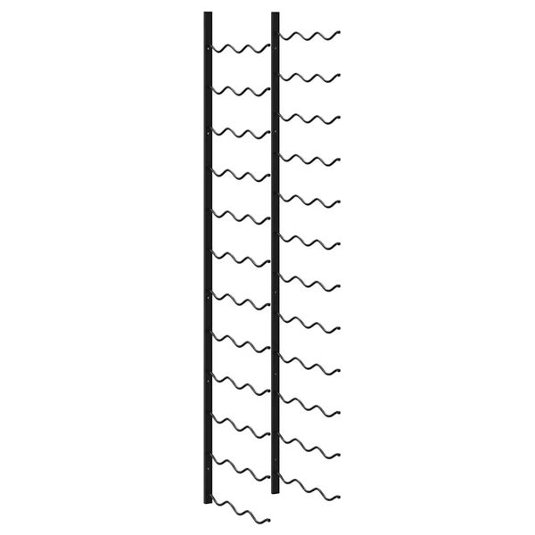 vidaXL Zidni stalak za vino za 36 boca crni željezni