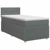 vidaXL Boxspring krevet s madracem Tamnosiva 80 x 200 cm Tkanina