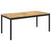 vidaXL Stol za večeru u vrtu Izbijeljena i crna 147 x 88,5 x 75 cm