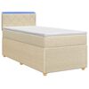 vidaXL Boxspring krevet s madracem Krem 80 x 200 cm Tkanina