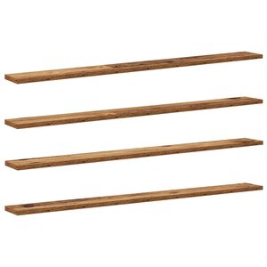 vidaXL Police za knjige 3 razina 4 kom. 100 x 10 x 1,5 cm Smeđa