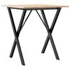 vidaXL Blagovaonski stol X-oblika 60x60x75 cm od borovine i čelik