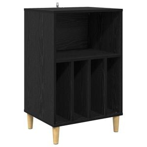 vidaXL Stalak za gramofon Crni hrast 47 x 39,5 x 74,5 cm