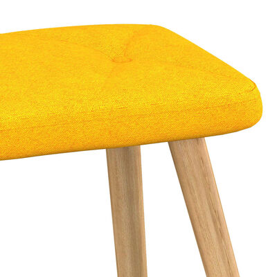 vidaXL Stolica za ljuljanje s osloncem za noge boja senfa od tkanine
