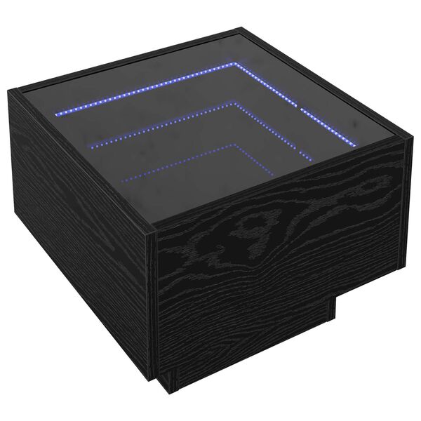 vidaXL Kava Stol Crni hrast 40 x 40 x 30 cm Konstruirano drvo