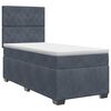 vidaXL Boxspring krevet s madracem Tamnosiva 90 x 200 cm Bar&scaron;un