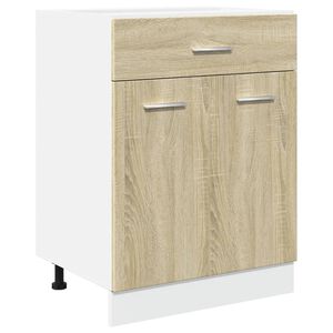 vidaXL Ormarić s donjim ladicama "Lyon" Sonoma hrast 60x46x81,5 cm Konstruirano drvo