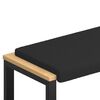 vidaXL Jastučić za klupu Sherpa Tkanina Crna Dubina 35 cm