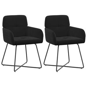 vidaXL Trpezarijske stolice 2 pcs Bar&scaron;un Crna 59 x 56,5 x 86 cm