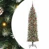 vidaXL Umjetno vitko božićno drvce Zelena i bijela 180 cm