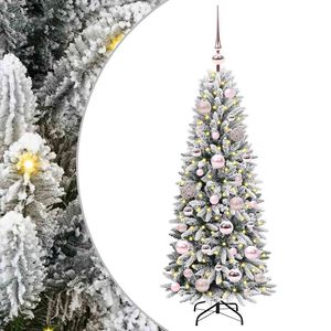 vidaXL Umjetno božićno drvce Bijela 120 cm PVC, plastika, čelik i PE