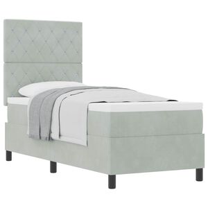 vidaXL Krevet s opruga kutije Svijetlo siva 80 x 200 cm Bar&scaron;un