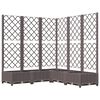 vidaXL Vrtna sadilica s re&scaron;etkom smeđa 120 x 120 x 121,5 cm PP