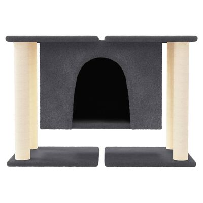vidaXL Penjalica za mačke sa stupovima za grebanje tamnosiva 50 cm
