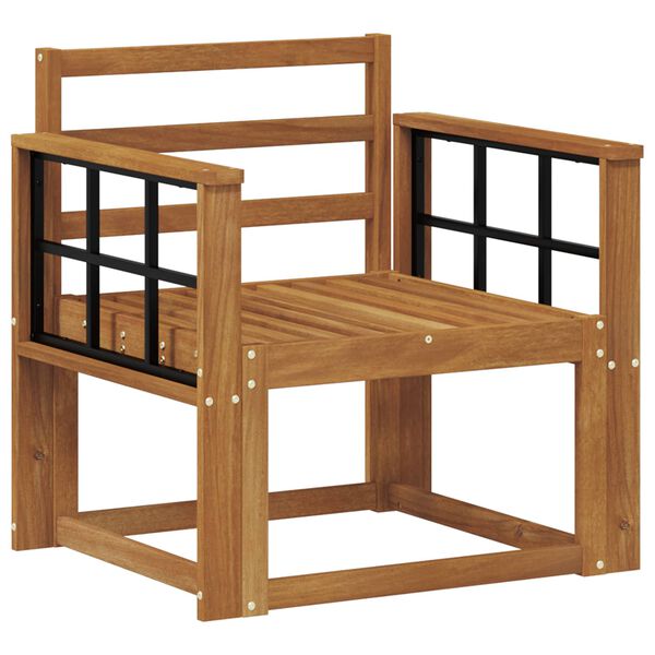 vidaXL Vanjski kauč Čvrsto drvo akacije Prirodna