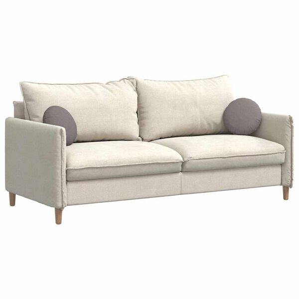 vidaXL Jastučići za sjedenje 2 pcs Sivo-smeđa Ø30 x 13 cm tkanina