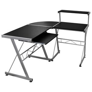 vidaXL Kutni stol za računalo crni 132 x 112 x 99 cm konstruirano drvo