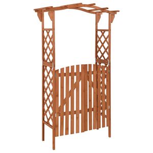 vidaXL Pergola s vratima 116 x 40 x 204 cm od masivne jelovine