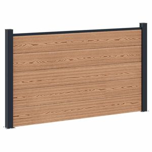 vidaXL Set ograde 180 x 105 cm WPC i aluminij Smeđa