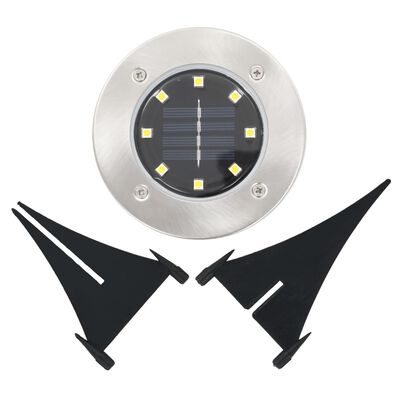 vidaXL Solarne podne svjetiljke s LED žaruljama 8 kom tople bijele