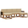 vidaXL Set vanjskih sofa 6 kom. Prirodna i bež Poliester