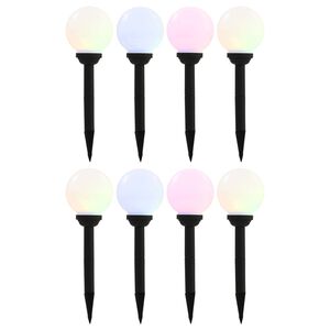 vidaXL Vanjske solarne svjetiljke 8 kom LED kuglaste 15 cm RGB