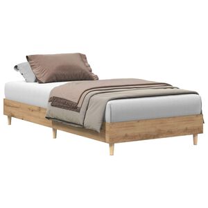 vidaXL Okvir kreveta bez madraca Artisan hrast 90x200 cm