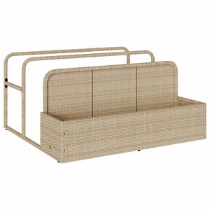 vidaXL Plovak za pohranu uz bazen bež 110x100x57 cm poli ratan