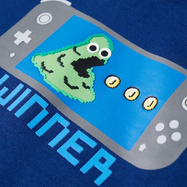 Dječja topla majica s kapuljačom tamnoplava 104