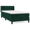 vidaXL Box spring krevet s madracem tamnozeleni 100x200 cm bar&scaron;unasti